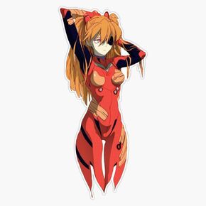 Magnet Asuka Soryu Magnetic Bumper Sticker 5" in Kuwait