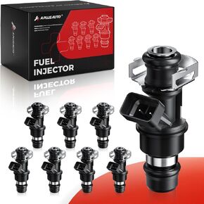 Fuel Injectors Set of 8, Upgraded 4 Holes Compatible with Chevy Silverado Tahoe Express Suburban, GMC Sierra Yukon XL Savana, Cadi Escalade, Buick -v8 4.8/5.3/6.0L -Replace Part 17113553 in Kuwait