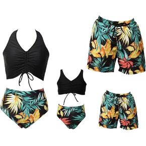 طقم ملابس سباحة عائلية متطابقة مكون من قطعتين، طقم ملابس سباحة بيكيني للأم وأنا in Kuwait