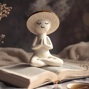 ديكور فطر هوسرنوفو، تماثيل فطر لطيفة مع وضع متصل باليدين لتزيين المنزل والمكتب والحديقة، هدية مضحكة لعيد ميلاد المنزل الجديد والفيل الأبيض in Kuwait