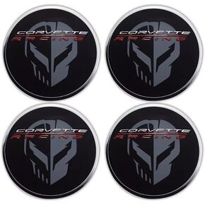 4 قبعات 2020-2025 C8 كورفيت سباق جيك الجمجمة مركز العجلة شعار 84385014 بديل لـ C8 in Kuwait