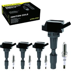 UF764 93175 Ignition Coil Iridium Spark Plugs Set for 2015 2016 2017 2018 2019 Hyundai Sonata Tucson Santa Fe, Kia Rondo Sorento Sportage Stinger Optima,Genesis G70 G80 G90 2.0L 2.4L(Set of 4) in Saudi Arabia