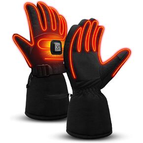 قفازات تسخين للرجال والنساء - أجهزة تدفئة اليد الكهربائية مع 3 مستويات تسخين وتقنية تسخين سريعة، قفازات حرارية مقاومة للماء ومقاومة للرياح للتزلج والتزحلق على الجليد وركوب الدراجات (قابلة للغسل في الغسالة) in Kuwait