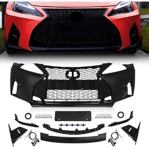 Front Bumper Grille Cover Set Compatible with 2006-2013 Lexus IS250 IS350 Conversion to 21+ F-Sport, OE：LX621T024(OL-R451/X83250702) in Kuwait