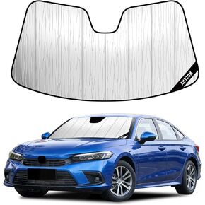 Windshield Sun Shade for Honda Civic 2022-2026, Custom-fit Windshield Cover, Keep Cool, Protect Dashboard, Foldable Car Window Shades – Honda Civic Accessories in Saudi Arabia