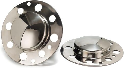 2Pcs 4.9inch Stainless Wheel Center Caps for 8 Lug Eagle Alloys Dually Wheel Rim 134-1 134, 4.9" Shaft 8.46" Flange Hub Cap Chrome Front Wheel Cover in Saudi Arabia