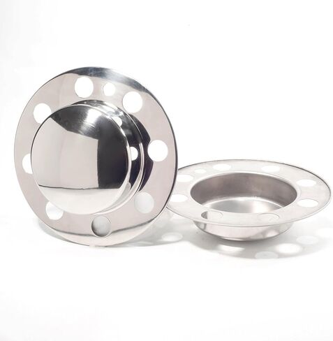 2Pcs 4.9inch Stainless Wheel Center Caps for 8 Lug Eagle Alloys Dually Wheel Rim 134-1 134, 4.9" Shaft 8.46" Flange Hub Cap Chrome Front Wheel Cover in Saudi Arabia