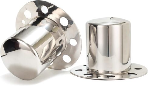 2Pcs 4.9inch Stainless Wheel Center Caps for 8 Lug Eagle Alloys Dually Wheel Rim 134-1 134, 4.9" Shaft 8.46" Flange Hub Cap Chrome Front Wheel Cover in Saudi Arabia