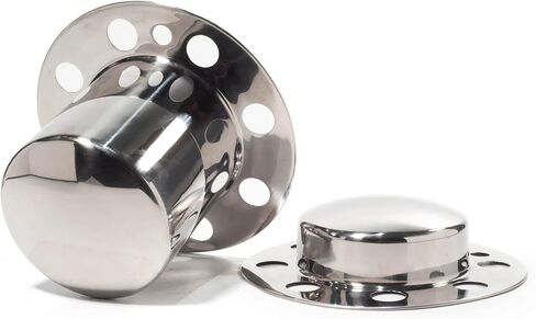 2Pcs 4.9inch Stainless Wheel Center Caps for 8 Lug Eagle Alloys Dually Wheel Rim 134-1 134, 4.9" Shaft 8.46" Flange Hub Cap Chrome Front Wheel Cover in Saudi Arabia