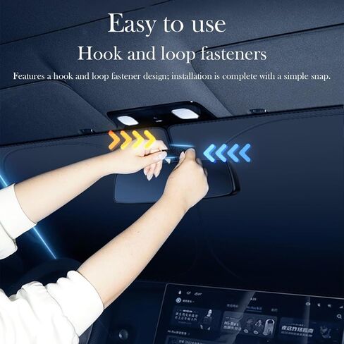 مظلة شمسية للسيارة الهوائية المحمولة للزجاج الأمامي 190T واقي من الشمس العاكس - مانع للأشعة فوق البنفسجية قابل للطي يحافظ على برودة السيارة الداخلية - مناسب عالمي للسيارات وسيارات الدفع الرباعي والشاحنات in Kuwait