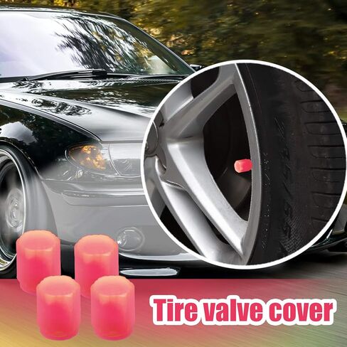 4X Glow in The Dark Air Caps Cover - Car Tire Valve Covers - Dustproof Car Tire Air Cap, Wheel Valve Cover for Truck, Motorcycle in Saudi Arabia