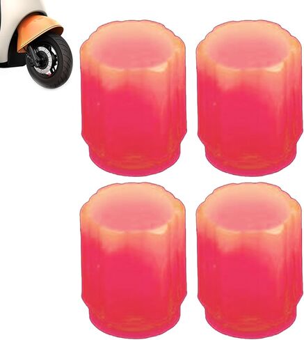 4X Glow in The Dark Air Caps Cover - Car Tire Valve Covers - Dustproof Car Tire Air Cap, Wheel Valve Cover for Truck, Motorcycle in Saudi Arabia