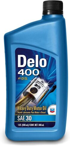 Chevron Delo 400 SAE 30 Heavy Duty Conventional Diesel Engine Oil - 1 Quart, Pack of 6 in Kuwait