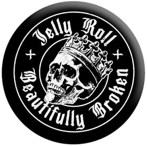Jelly Roll Skull Seal Pinback Button Badge, 1.25 Inch in Saudi Arabia