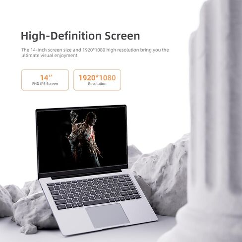 14'' Laptop 2024, Windows 11, Intel Celeron N4000, 8 GB RAM, 256 GB Storage, Micro-Edge HD Display, Thin & Portable, 4K Graphics, Grey in Kuwait