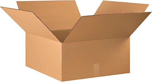 حاويات SEDLAV العادية المشقوقة باللون البني مقاس 22 × 22 × 10 بوصة صندوق شحن مموج ذو جدار واحد لتعبئة وتخزين كرتون مسطح قابل للطي بأبعاد داخلية (5) in Saudi Arabia