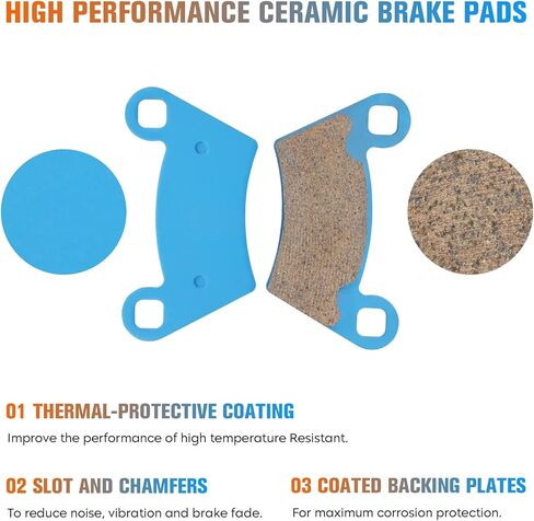 Youxmoto Ceramic Brake Pads Fit for Polaris Sportsman 570/ for Ranger Crew/Ranger 1000 Diesel 2015-2020/ Ranger XP 900 2011-2014; Front and Rear Brake Pads in Saudi Arabia