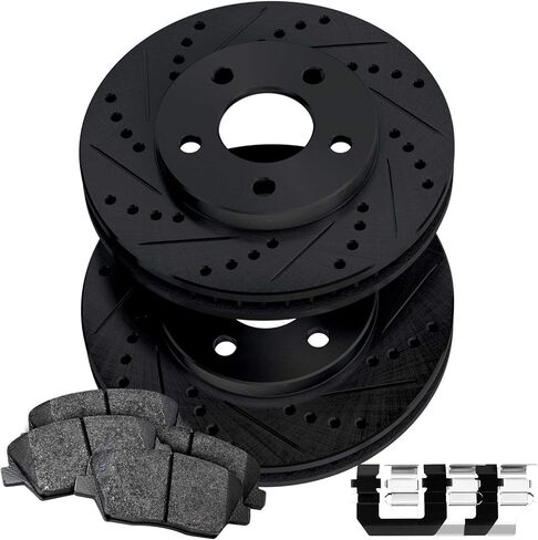 PowerSport Rear Brakes and Rotors Kit |Rear Brake Pads| Brake Rotors and Pads| Ceramic Brake Pads and Rotors - BBCR.66071.02 in Saudi Arabia