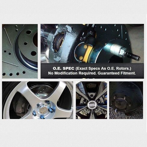 PowerSport Rear Brakes and Rotors Kit |Rear Brake Pads| Brake Rotors and Pads| Ceramic Brake Pads and Rotors - BBCR.66071.02 in Saudi Arabia
