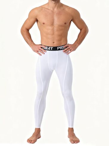Men's Compression Pants, Workout Base Layer Tights with Moisture Wicking, Elastic Waistband for Running Training & Gym in Saudi Arabia
