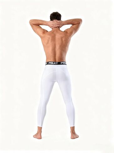 Men's Compression Pants, Workout Base Layer Tights with Moisture Wicking, Elastic Waistband for Running Training & Gym in Saudi Arabia