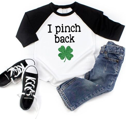 St. Patrick's Day Outfits for Girls and Boys, I Pinch Back, Kids and Toddler Shirt in Saudi Arabia