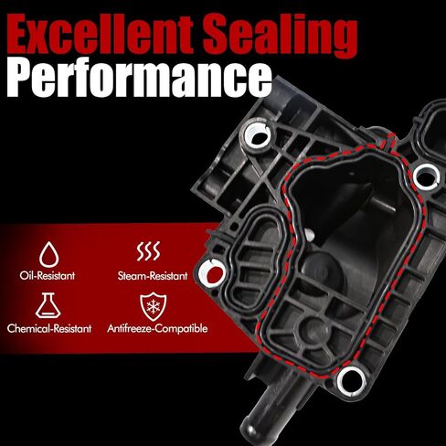 MITZONE Engine Coolant Thermostat Housing Assembly Compatible with 2018-2024 Nissan Kicks 2020-2024 Versa 1.6L 110605RB0A in Saudi Arabia