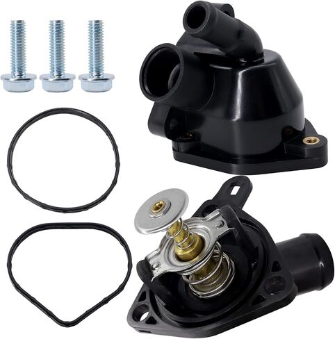 HiSport Engine Coolant Thermostat Housing Assembly 19320-PNA-003 19301-PNA-003 Compatible with Acura RSX 2002-2006,Replacement for Honda Civic 2002-2005 CR-V 2002-2006 2.0L L4 in Saudi Arabia