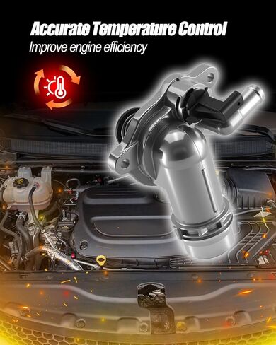 Aluminum Engine Thermostat Housing Assembly with Sensors Fit for Chrysler Pacifica 2017-2023 Voyager 2020-2023 Ram ProMaster 1500 2500 3500 2022-2023 Replace 902-3114 68217305AE 68217305AG 68217305AD in Kuwait