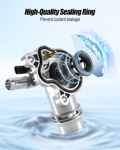 Aluminum Engine Thermostat Housing Assembly with Sensors Fit for Chrysler Pacifica 2017-2023 Voyager 2020-2023 Ram ProMaster 1500 2500 3500 2022-2023 Replace 902-3114 68217305AE 68217305AG 68217305AD in Kuwait
