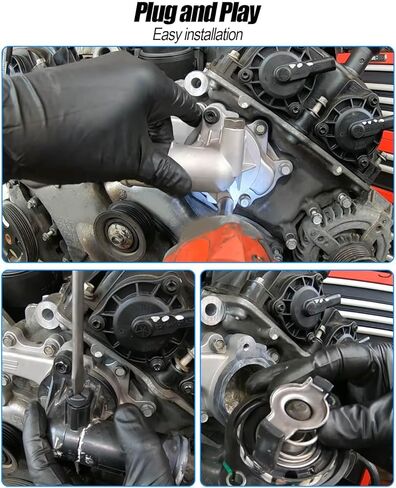 Aluminum Engine Thermostat Housing Assembly with Sensors Fit for Chrysler Pacifica 2017-2023 Voyager 2020-2023 Ram ProMaster 1500 2500 3500 2022-2023 Replace 902-3114 68217305AE 68217305AG 68217305AD in Kuwait