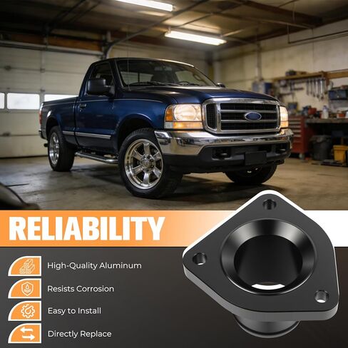 غلاف ترموستات مع مانع للتسرب متوافق مع Ford Powerstroke 7.3L 1999.5-2003 ألومنيوم in Kuwait