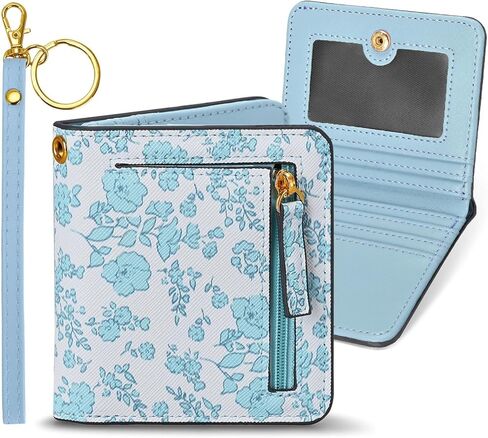 coshaysoo شخصية RFID سليم محفظة ثنائية الطي للنساء الفتيات في سن المراهقة مع سلسلة المفاتيح المعصم، محافظ صغيرة الوردي امرأة لطيف سلة عيد الفصح الحشو هدايا عيد ميلاد السفر للكلية المراهق القوس Bowknot in Kuwait