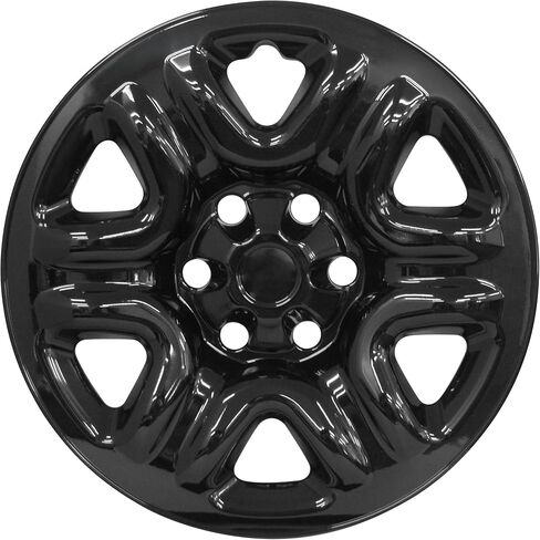 مجموعة جلد عجلة سوداء لامعة مقاس 18 بوصة متوافقة مع Toyota Tundra SR (2022-2026) | غطاء عجلة من بلاستيك ABS المتين | يناسب مباشرة العجلات الفولاذية OEM in Kuwait