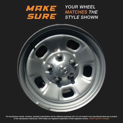 مجموعة جلد العجلة السوداء اللامعة مقاس 17 بوصة مصنوعة لسيارة Dodge Ram 1500 Classic Tradesman (2013-2024) | غطاء إطار من بلاستيك ABS المتين | يناسب مباشرة عجلة OEM in Kuwait