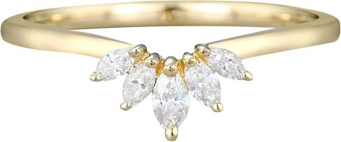 Kardy Moissanite Engagement Rings,Wedding Band for Women,Solid 10K/14K/18K Yellow Gold 925 Silver Stacking Ring in Kuwait