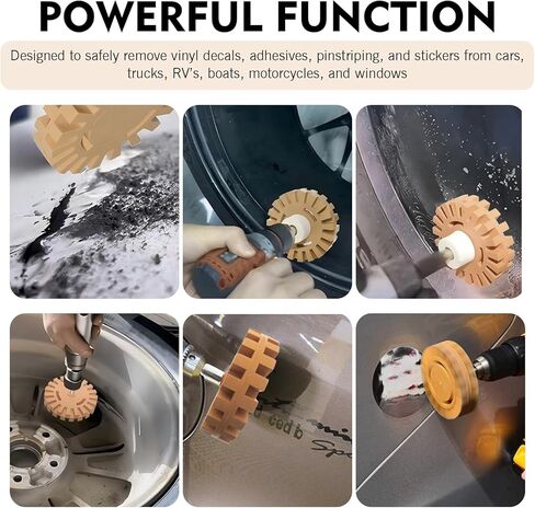 1 PC Decal Remover Eraser Wheel, Gear-shaped Decal Remover, 4 Inches Rubber Wheel with Drill Adapter, for Cars Decals, Labels, Stickers, Graphics, Tap, Emblem (Orange) in Saudi Arabia