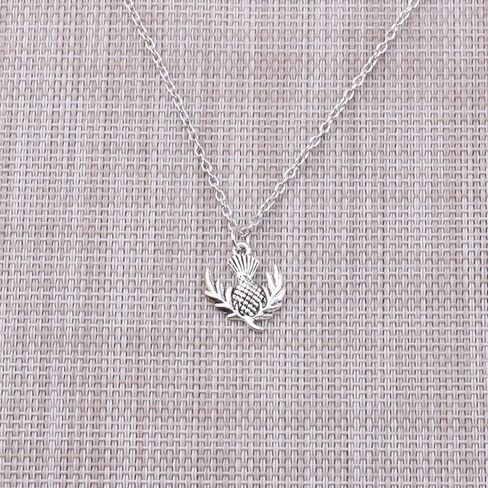 BLEOUK Scottish Thistle Pendant Necklace Scotland Travel Souvenirs Scottish Blessing Thistle Lover Gift in Saudi Arabia