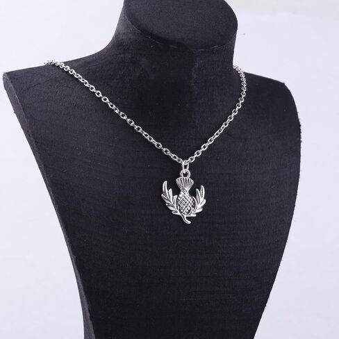 BLEOUK Scottish Thistle Pendant Necklace Scotland Travel Souvenirs Scottish Blessing Thistle Lover Gift in Saudi Arabia