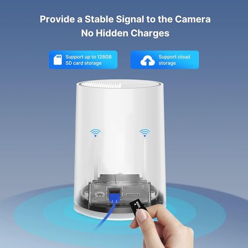 Hiseeu 3MP 2K Wireless Security Camera System, Indoor/Outdoor, Motion Detection, 2-Way Audio, IP66 Waterproof, 32GB SD Card, Compatible with Alexa – Home/Office Surveillance in Kuwait