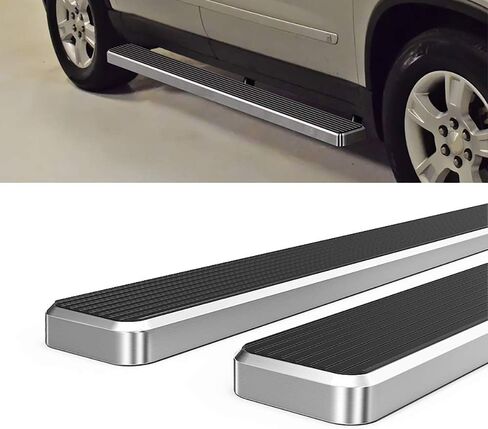 لوحة الجري الفولاذية HD Ridez مقاس 5 بوصات مصقولة متوافقة مع Chevy Traverse 2007-2017 وBuick Enclave 2007-2009 (باستثناء Denali) (قضبان جانبية لخطوات Nerf Bar) in Saudi Arabia