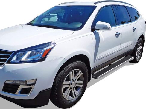 لوحة الجري الفولاذية HD Ridez مقاس 5 بوصات مصقولة متوافقة مع Chevy Traverse 2007-2017 وBuick Enclave 2007-2009 (باستثناء Denali) (قضبان جانبية لخطوات Nerf Bar) in Saudi Arabia