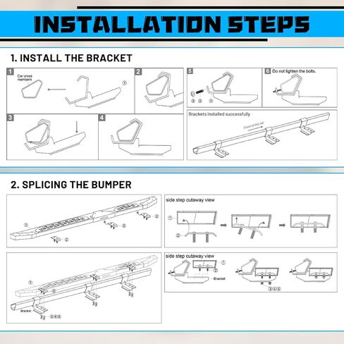 WolfX Running Boards 4 Doors Side Steps Compatible for 2021 2022 2023 2024 2025 2026 Ford Bronco with Rock Rails (Not for Bronco Sport) Heavy Duty Steel Rock Sliders Side Bars in Kuwait