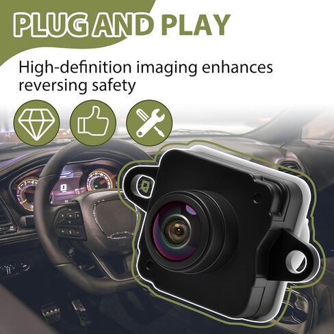 Rear View Camera Fit for Dodge Challenger 3.6L, 5.7L, 6.4L 2015-2023 Park Assist Backup Reverse Camera Replace 68172474AD, 68172474AE, 68172474AF, 68172474AG, 68172474AH, 68172474AI, 68354314AA in Saudi Arabia