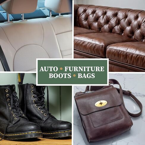 Lexol All Leather Conditioner, Naturally Derived Leather Conditioner with Bee and Carnauba Milk, Great for Car Interiors, Boots, Furniture, Bags, Jackets and More, 16.9 fl oz in Kuwait