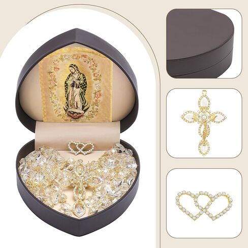 Lazo Para Boda, Wedding Lasso for Ceremony Gift, Wedding Lasso with Heart Box, Lazos Para Boda Catolica, Lasso for Wedding Ceremony, Mexican Wedding Crystal Rosary, bLazo De Bodas Para Los Novios in Kuwait