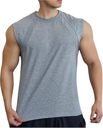 Workout Tank Tops for Men Quick Dry Sleeveless Undershirt Soft Breathable Athletic Base Layer Gym Running Clothes in Saudi Arabia