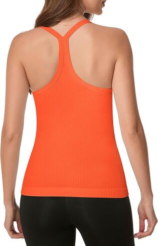 UG Active Basic Cami Tank Top with Built in Bra for Women Spaghetti Strap Ribbed Tank Top Padded Seamless Workout Tops in Saudi Arabia