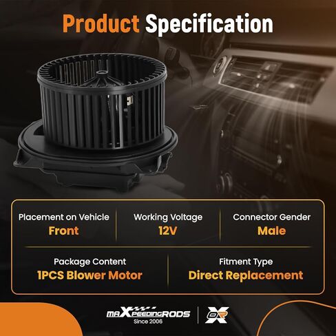 maXpeedingrods HVAC Heater Blower Motor w/Wheel For Freightliner FL50 Volvo VT VHD VN 06-10 203368 in Saudi Arabia