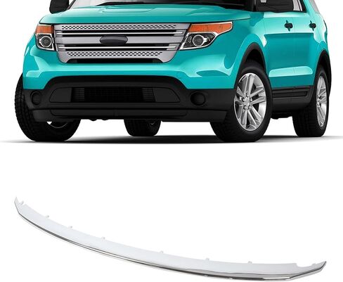 KUAFU Front Upper Grill Trim Compatible with 2011-2015 Ford Explorer Replacement for BB5Z-8200-AA FO1217105 Grille Molding Strip Plastic(ABS) Chrome in Saudi Arabia